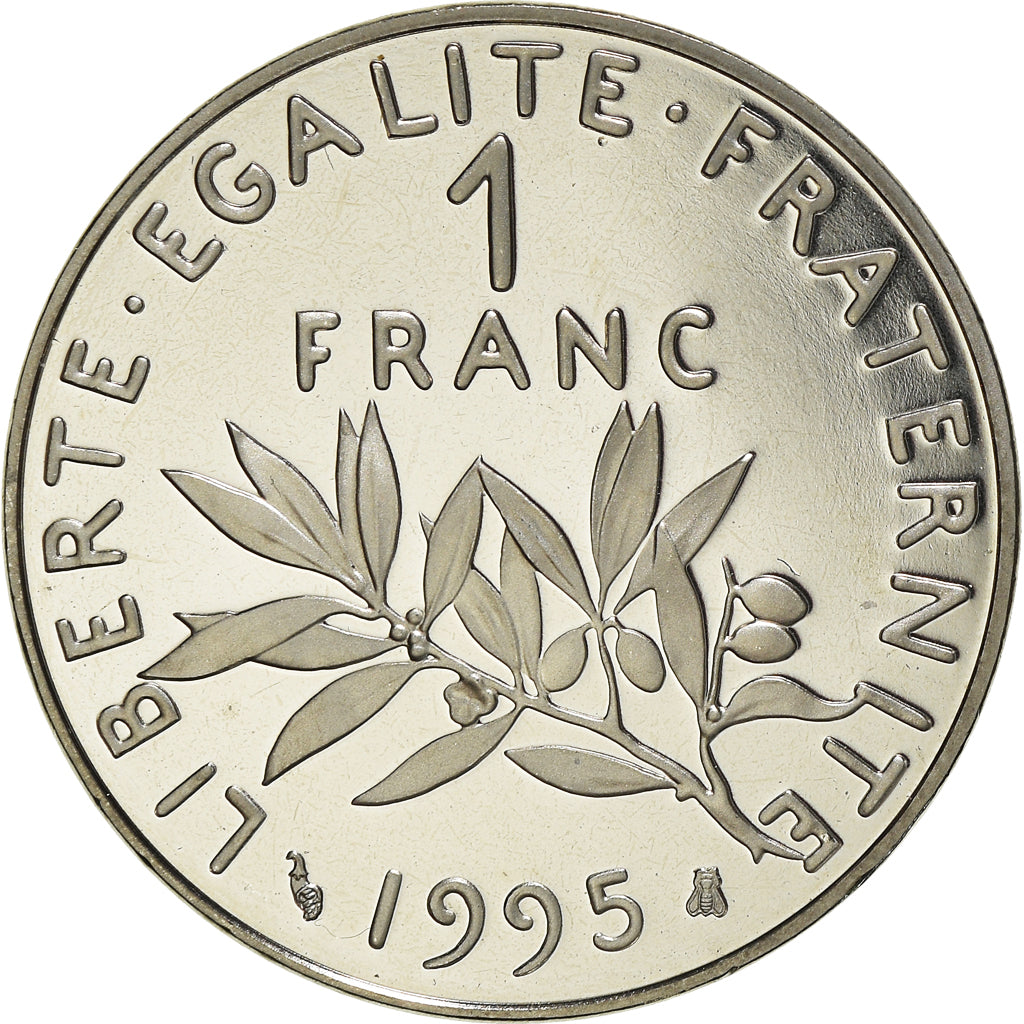 Coin, France, Semeuse, Franc, 1995, Paris, Proof, MS(65-70), Nickel, KM:925.1