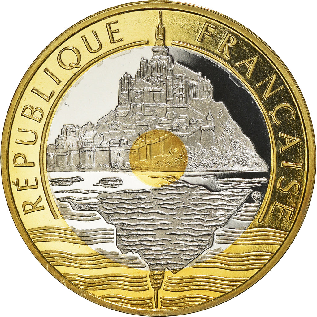 Coin, France, Mont Saint Michel, 20 Francs, 1998, Paris, Proof, MS(65-70)