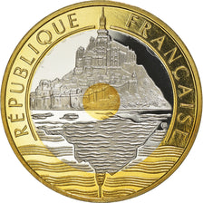 Coin, France, Mont Saint Michel, 20 Francs, 1998, Paris, Proof, MS(65-70)