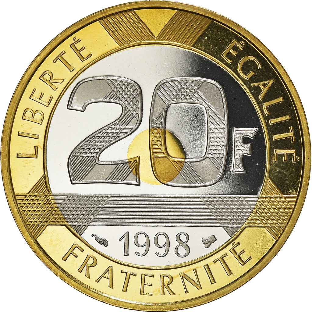 Coin, France, Mont Saint Michel, 20 Francs, 1998, Paris, Proof, MS(65-70)