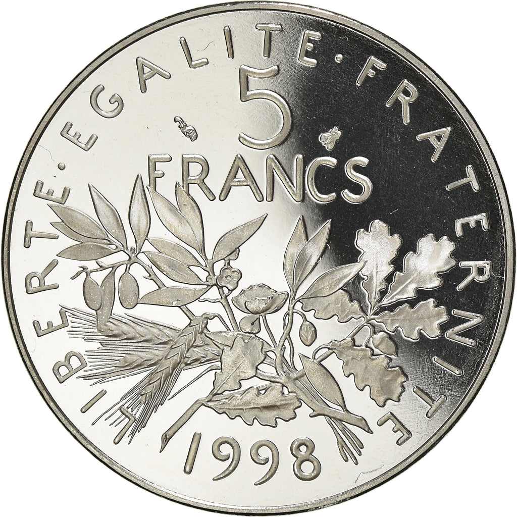 Monnaie, France, Semeuse, 5 Francs, 1998, Paris, Proof, FDC, Nickel Clad