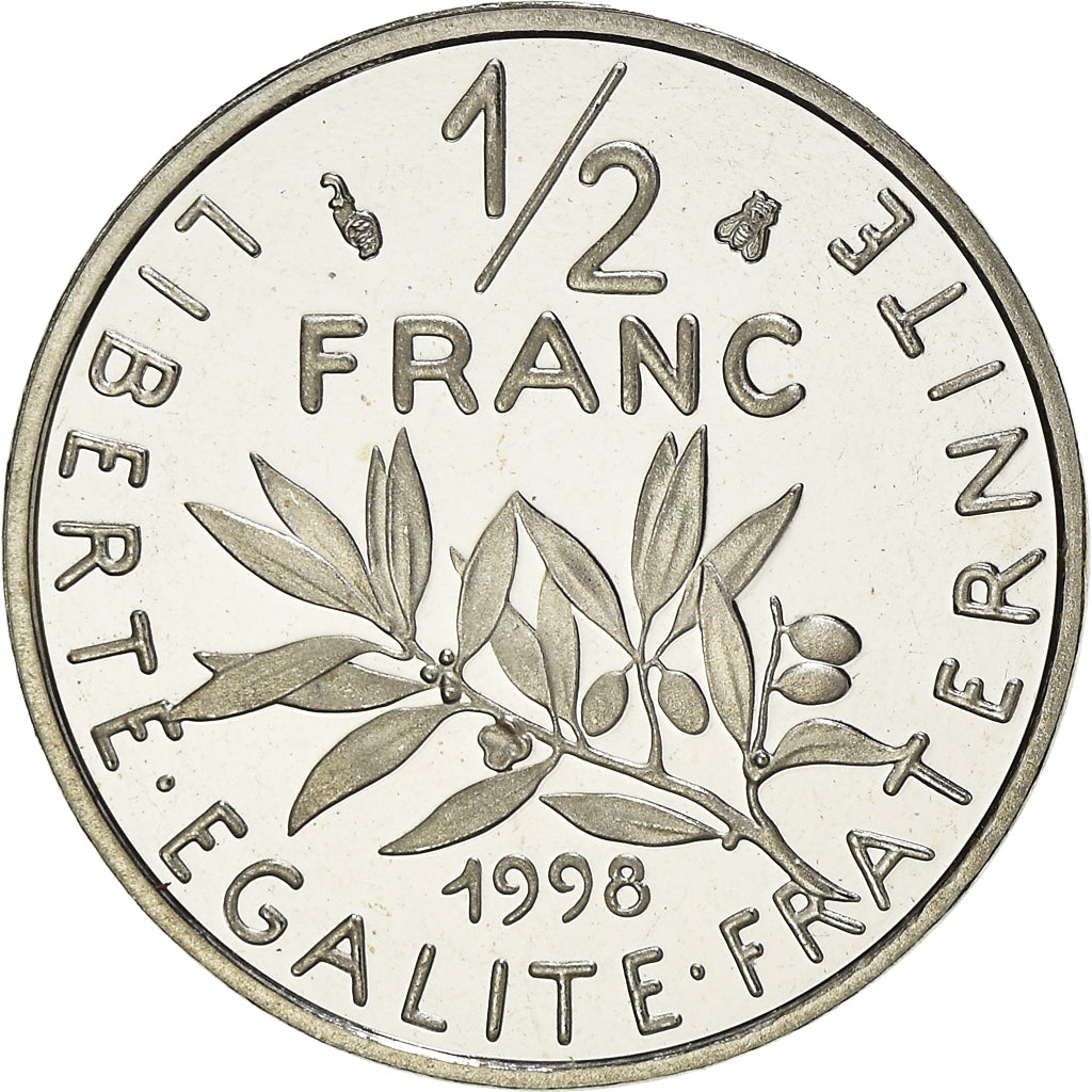 Monnaie, France, Semeuse, 1/2 Franc, 1998, Paris, Proof, FDC, Nickel