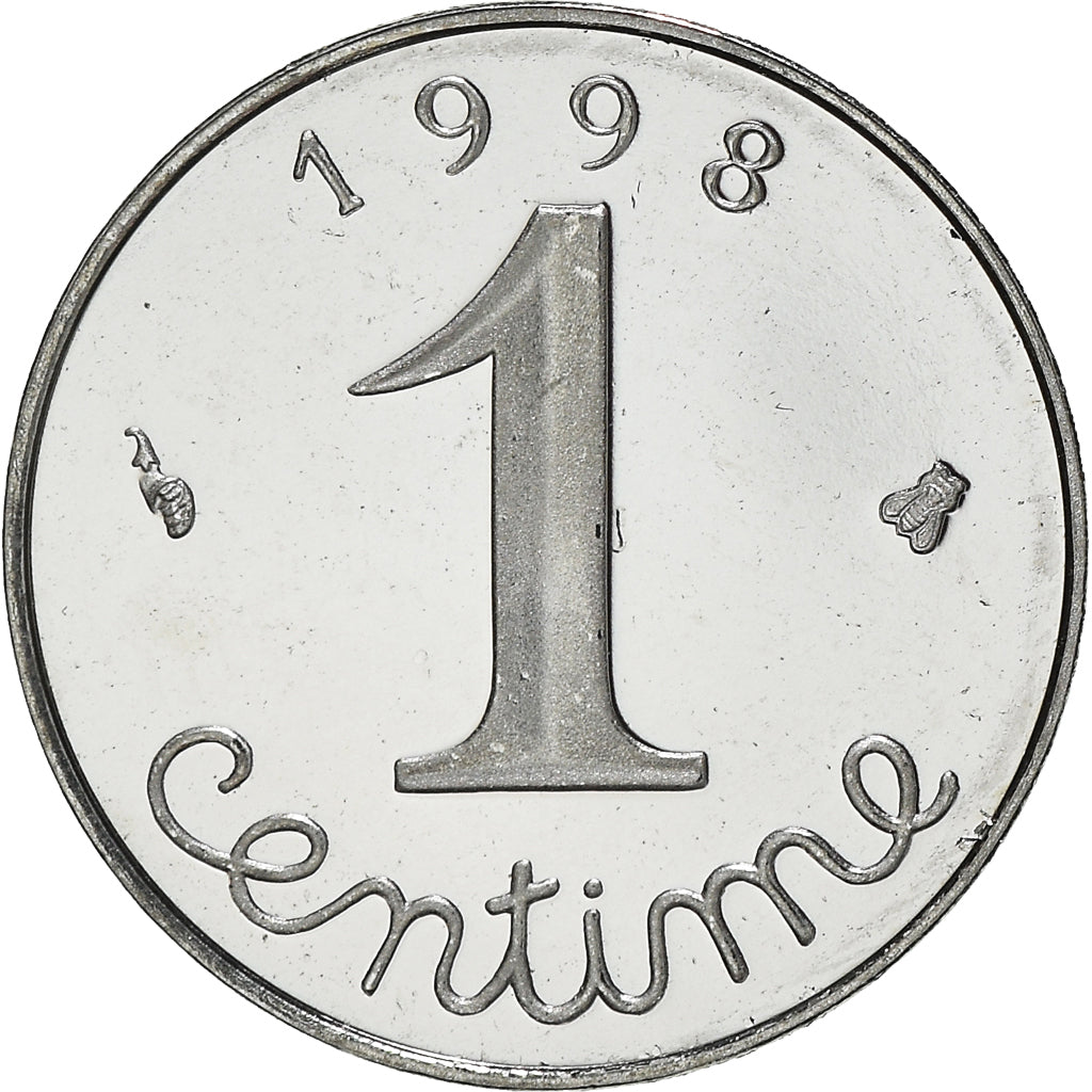 Coin, France, Épi, Centime, 1998, Paris, Proof, MS(65-70), Stainless Steel