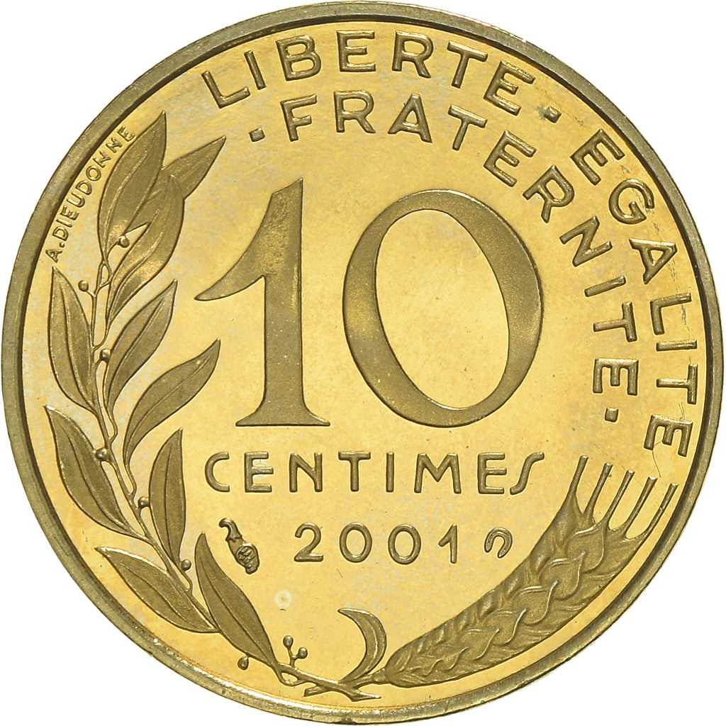 Coin, France, Marianne, 10 Centimes, 2001, Paris, Proof, MS(65-70)
