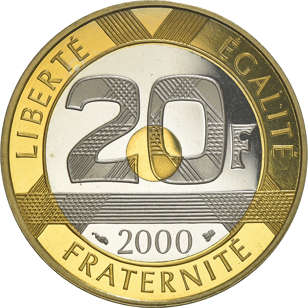 Coin, France, Mont Saint Michel, 20 Francs, 2000, Paris, Proof, MS(65-70)