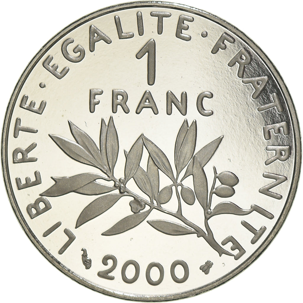 Coin, France, Semeuse, Franc, 2000, Paris, Proof, MS(65-70), Nickel, KM:925.1