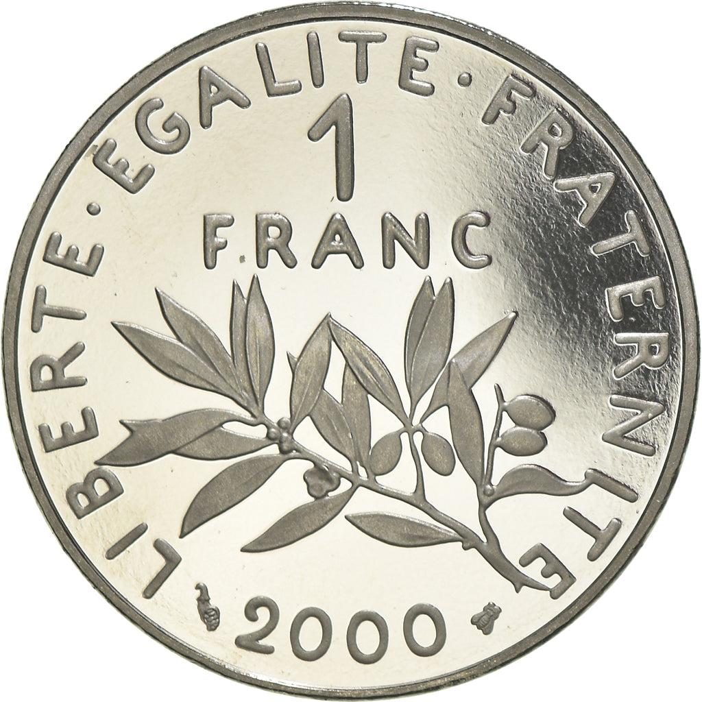 Coin, France, Semeuse, Franc, 2000, Paris, Proof, MS(65-70), Nickel, KM:925.1