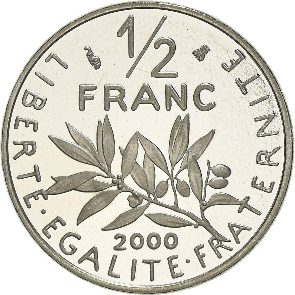 Coin, France, Semeuse, 1/2 Franc, 2000, Paris, Proof, MS(65-70), Nickel