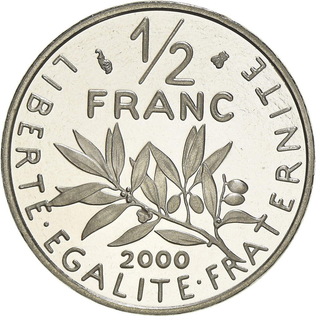 Coin, France, Semeuse, 1/2 Franc, 2000, Paris, Proof, MS(65-70), Nickel