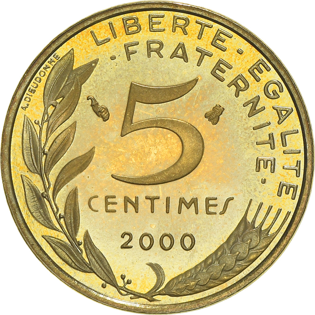 Coin, France, Marianne, 5 Centimes, 2000, Paris, Proof, MS(65-70)