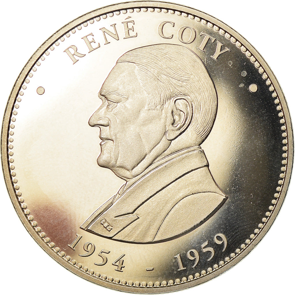 Francia, medalla, Les Présidents de la République, René Coty, Politics