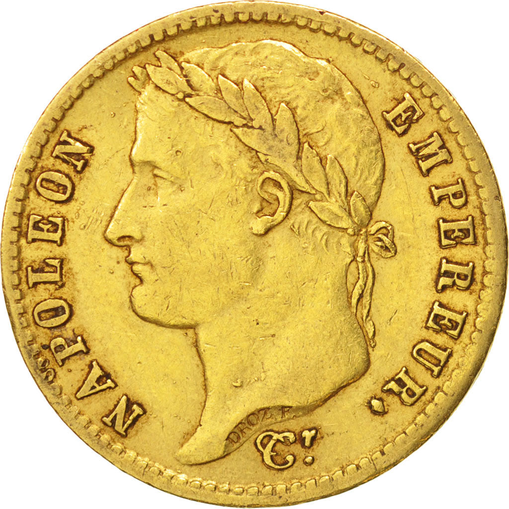France, Napoléon I, 20 Francs, 1813, Paris, EF(40-45), Gold,KM:695.1,Gadoury1025