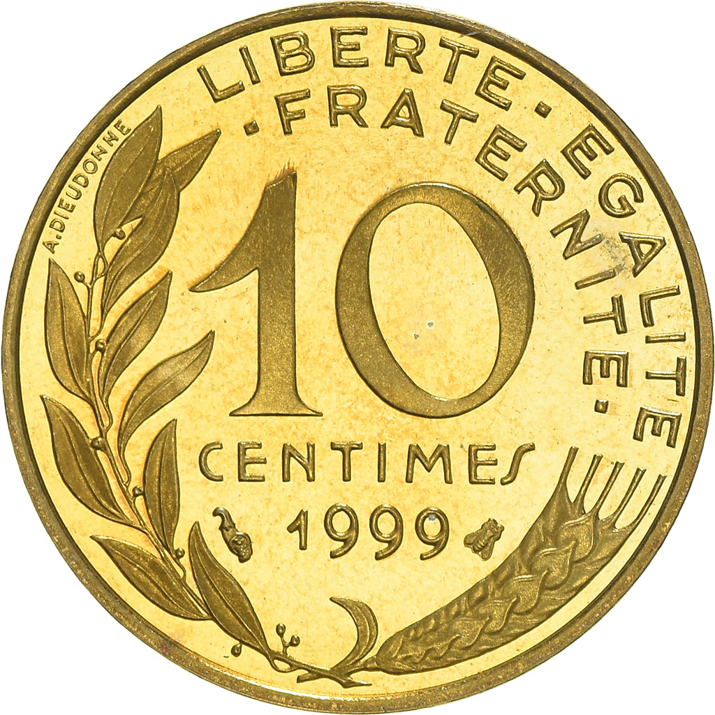 Coin, France, Marianne, 10 Centimes, 1999, Paris, Proof, MS(65-70)