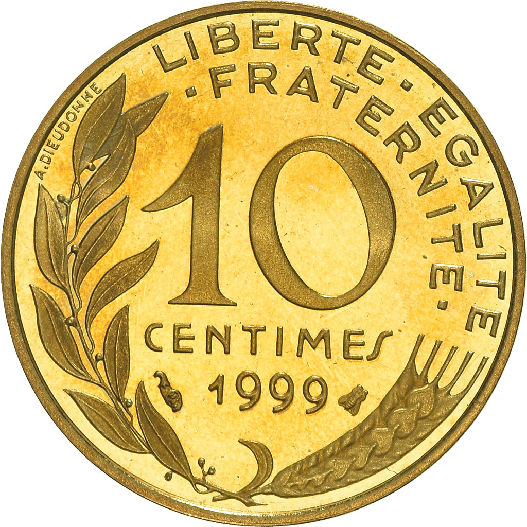 Coin, France, Marianne, 10 Centimes, 1999, Paris, Proof, MS(65-70)