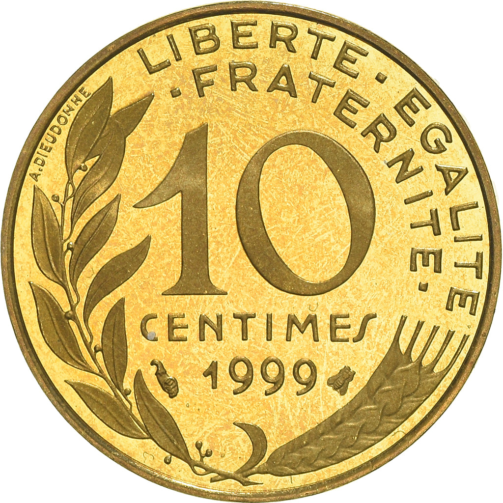 Coin, France, Marianne, 10 Centimes, 1999, Paris, Proof, MS(63)