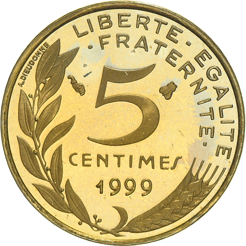 Monnaie, France, Marianne, 5 Centimes, 1999, Paris, Proof, SPL