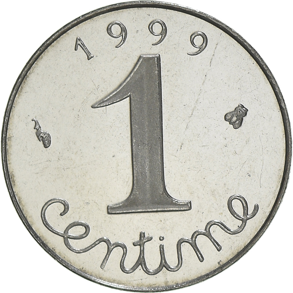 Coin, France, Épi, Centime, 1999, Paris, Proof / BE, MS(64), Stainless Steel