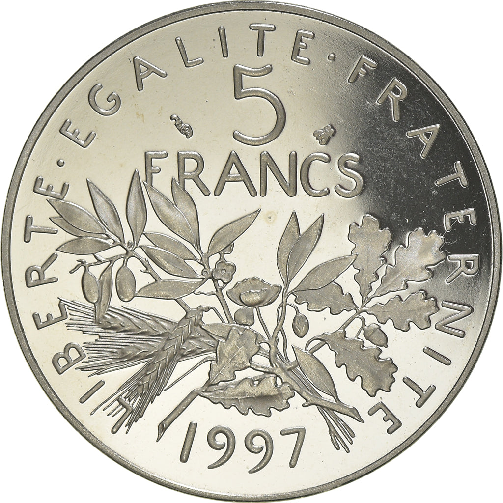 Monnaie, France, Semeuse, 5 Francs, 1997, Paris, Proof, FDC, Nickel Clad