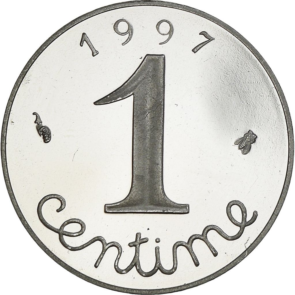 Coin, France, Épi, Centime, 1997, Paris, Proof, MS(65-70), Stainless Steel