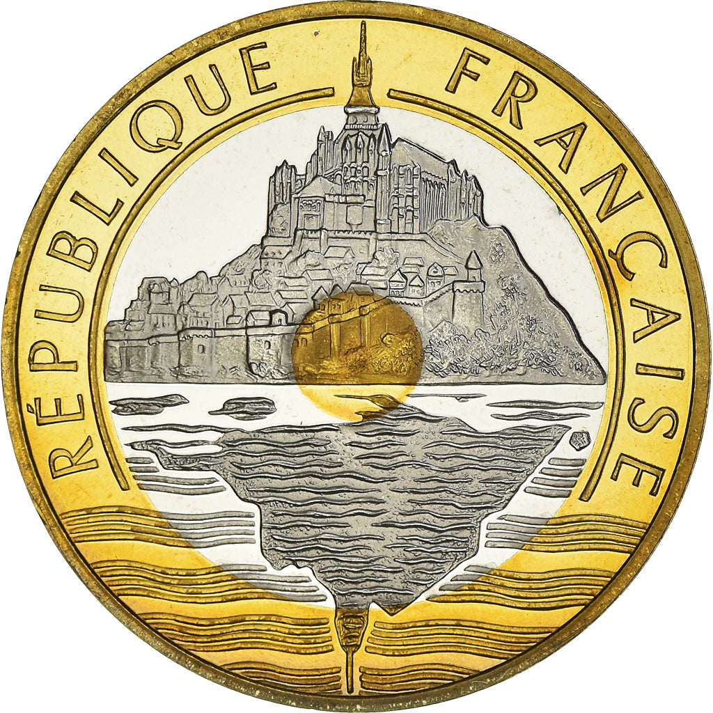 Coin, France, Mont Saint Michel, 20 Francs, 1997, Paris, Proof, MS(65-70)