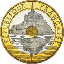 Coin, France, Mont Saint Michel, 20 Francs, 1997, Paris, Proof, MS(65-70)