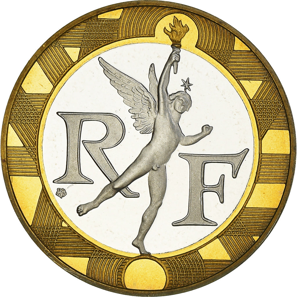 Munten, Frankrijk, Génie, 10 Francs, 1997, Paris, Proof, FDC, Aluminum-Bronze