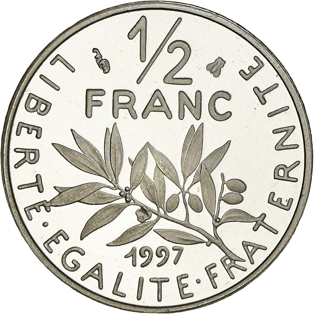 Monnaie, France, Semeuse, 1/2 Franc, 1997, Paris, Proof, FDC, Nickel