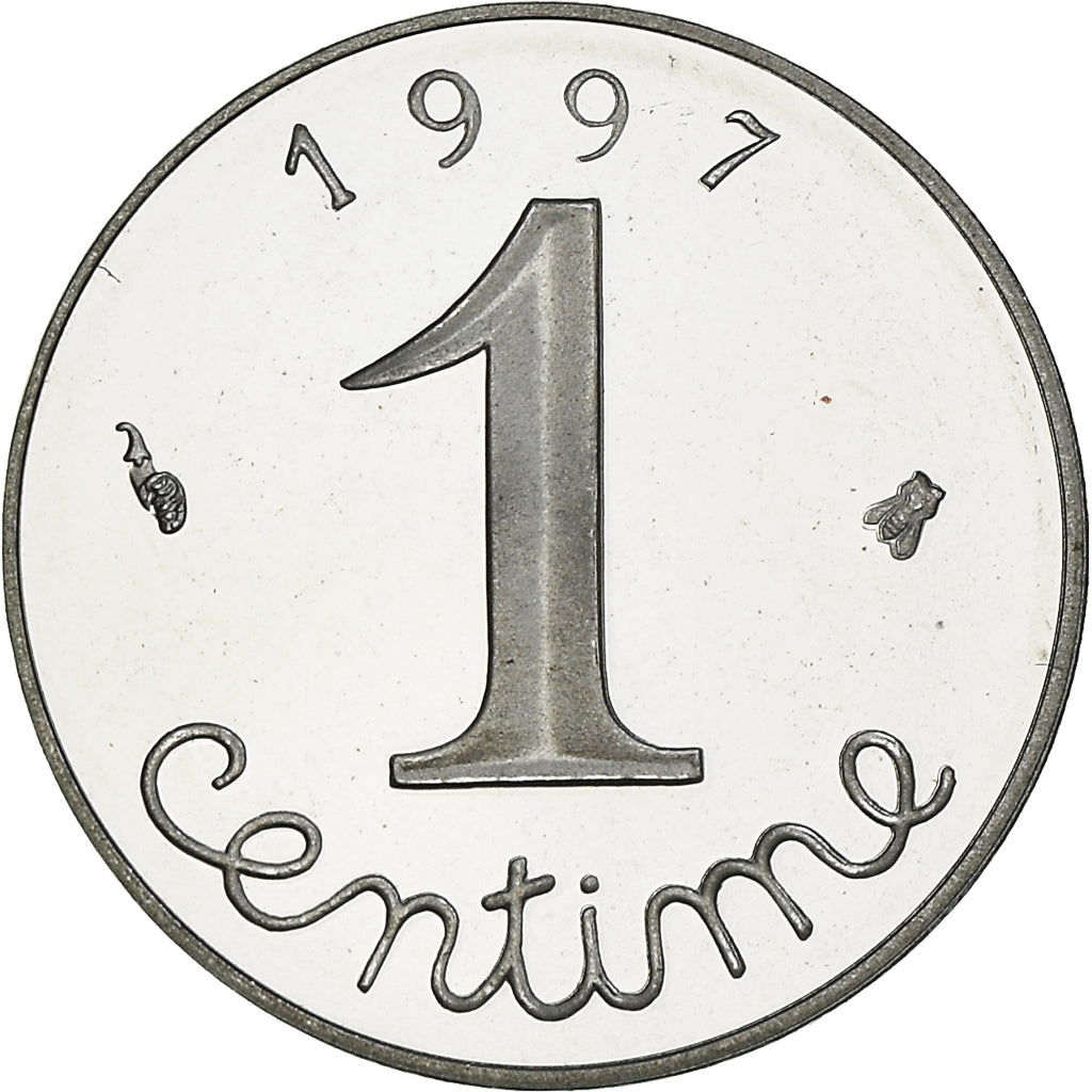 Coin, France, Épi, Centime, 1997, Paris, Proof, MS(65-70), Stainless Steel