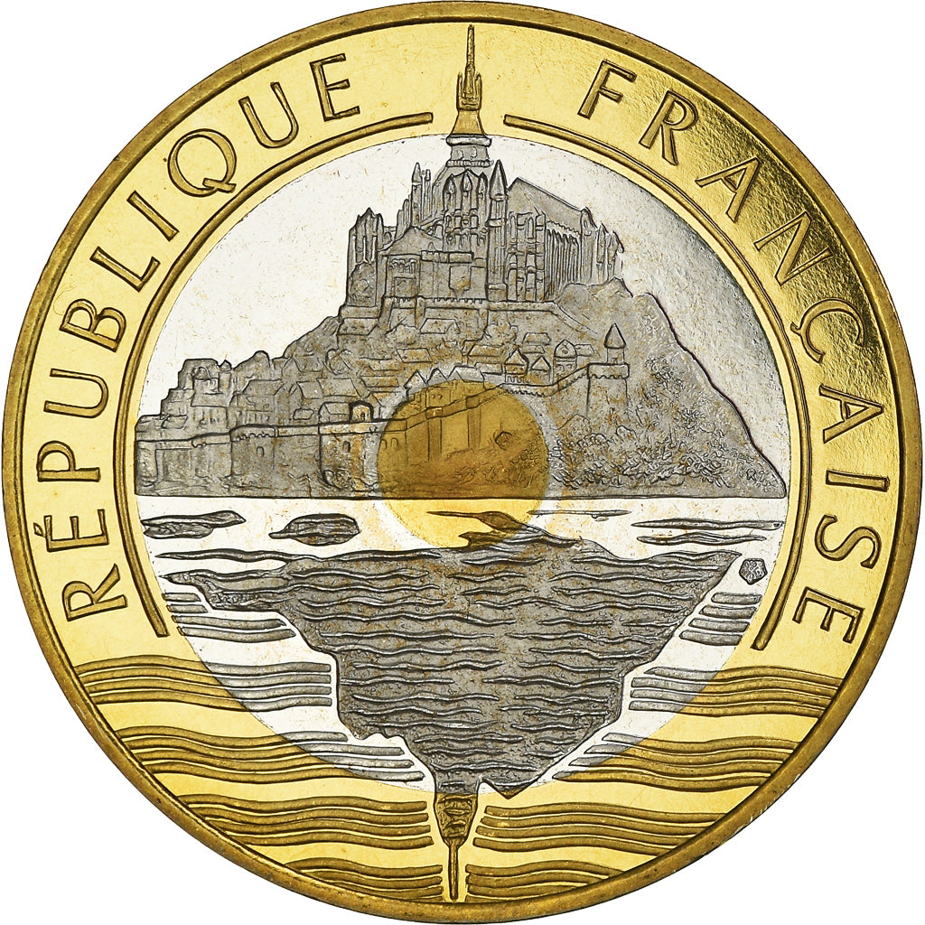 Coin, France, Mont Saint Michel, 20 Francs, 1994, Paris, Proof, MS(65-70)