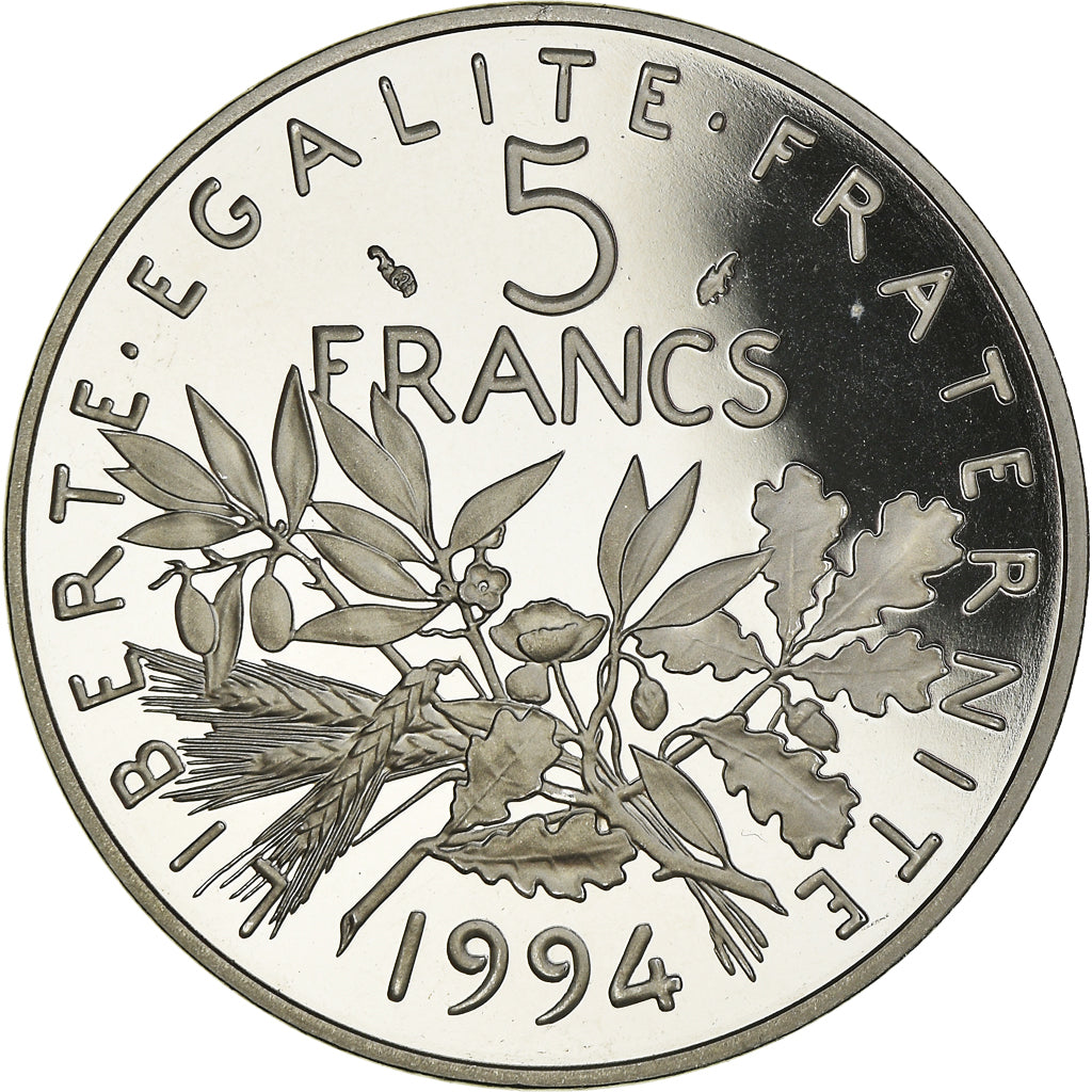 Coin, France, Semeuse, 5 Francs, 1994, Paris, Proof, MS(65-70), Nickel Clad
