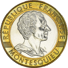 Coin, France, Montesquieu, 10 Francs, 1989, Paris, FDC, MS(65-70), Bi-Metallic