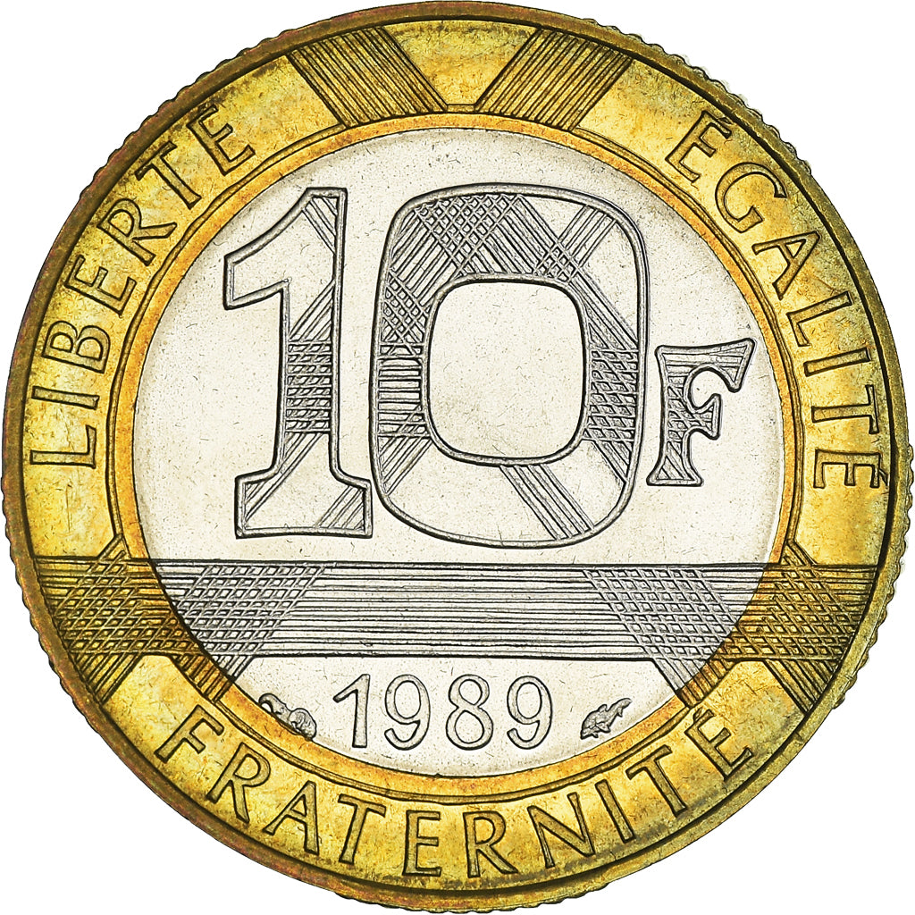 Coin, France, Montesquieu, 10 Francs, 1989, Paris, FDC, MS(65-70), Bi-Metallic