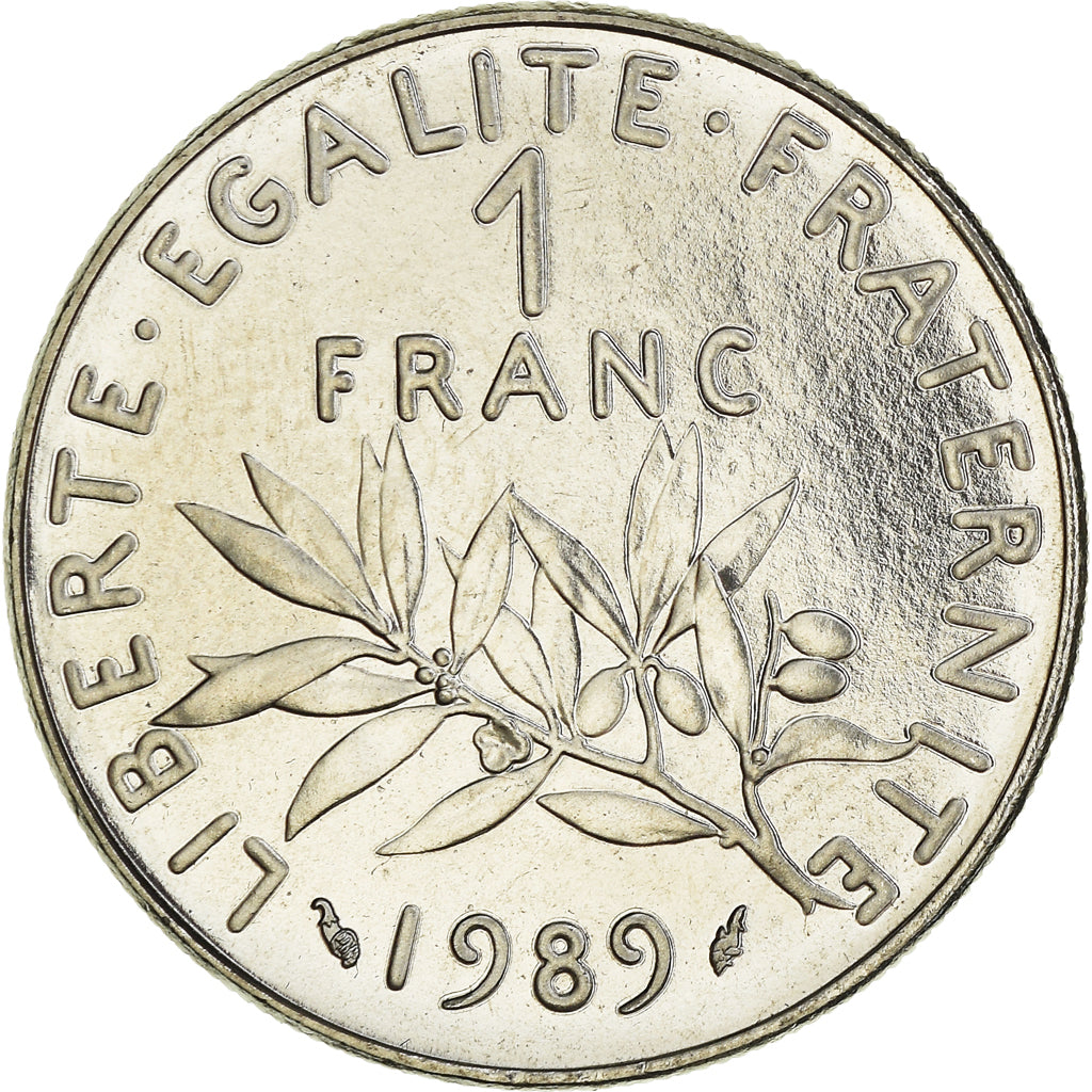 Coin, France, Semeuse, Franc, 1989, Paris, MS(65-70), Nickel, KM:925.1