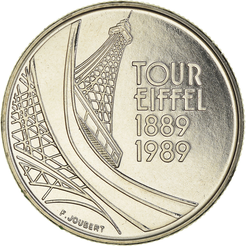 Münze, Frankreich, Tour Eiffel, 5 Francs, 1989, Paris, STGL, Nickel, KM:968