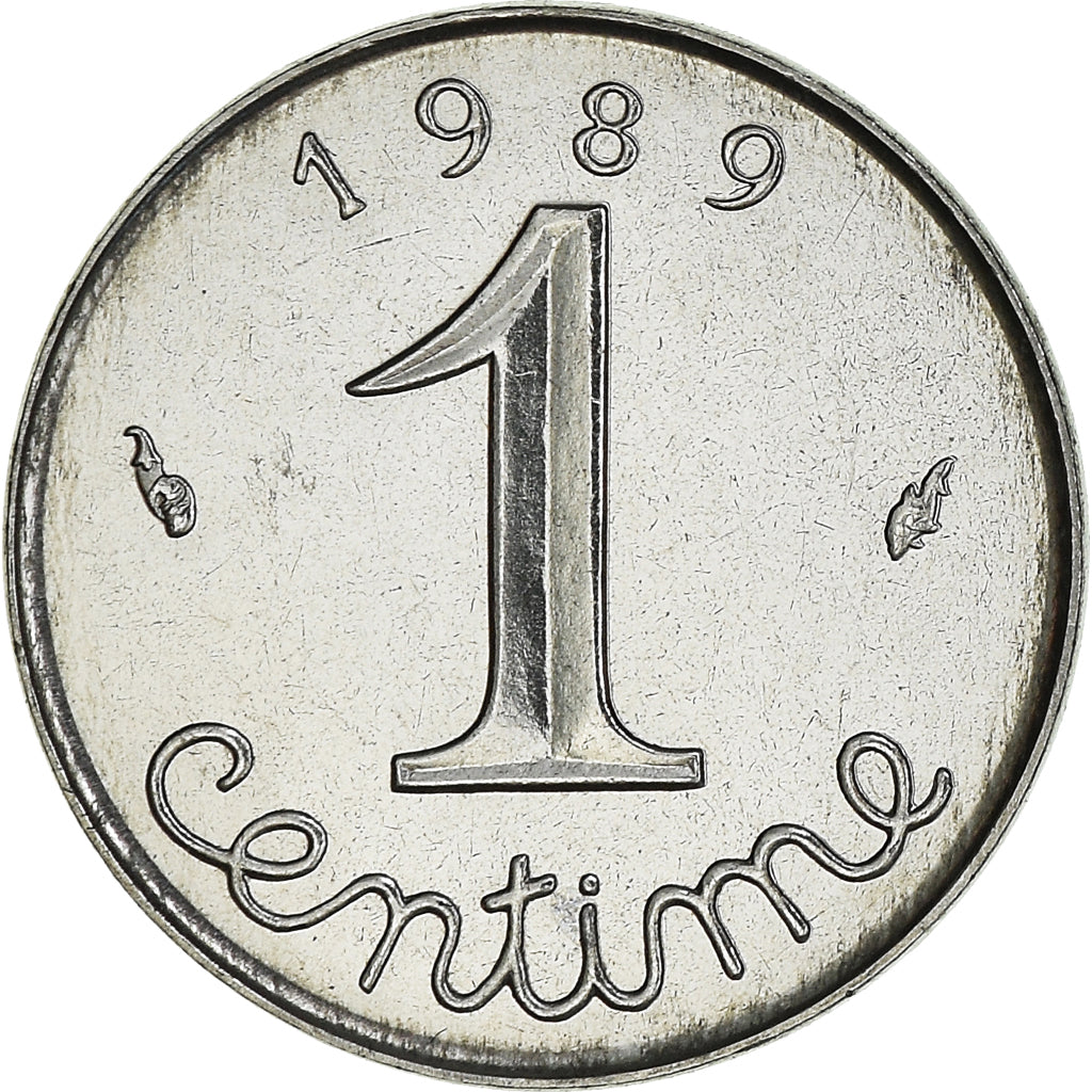 Coin, France, Épi, Centime, 1989, Paris, MS(65-70), Stainless Steel, KM:928