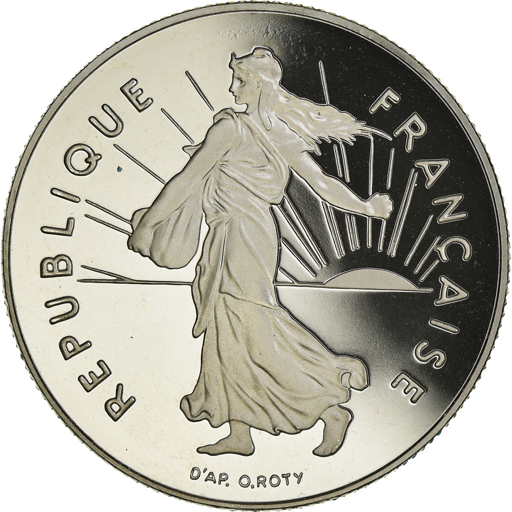 Monnaie, France, Semeuse, 5 Francs, 1996, Pessac, Tranche Striée, BE, FDC