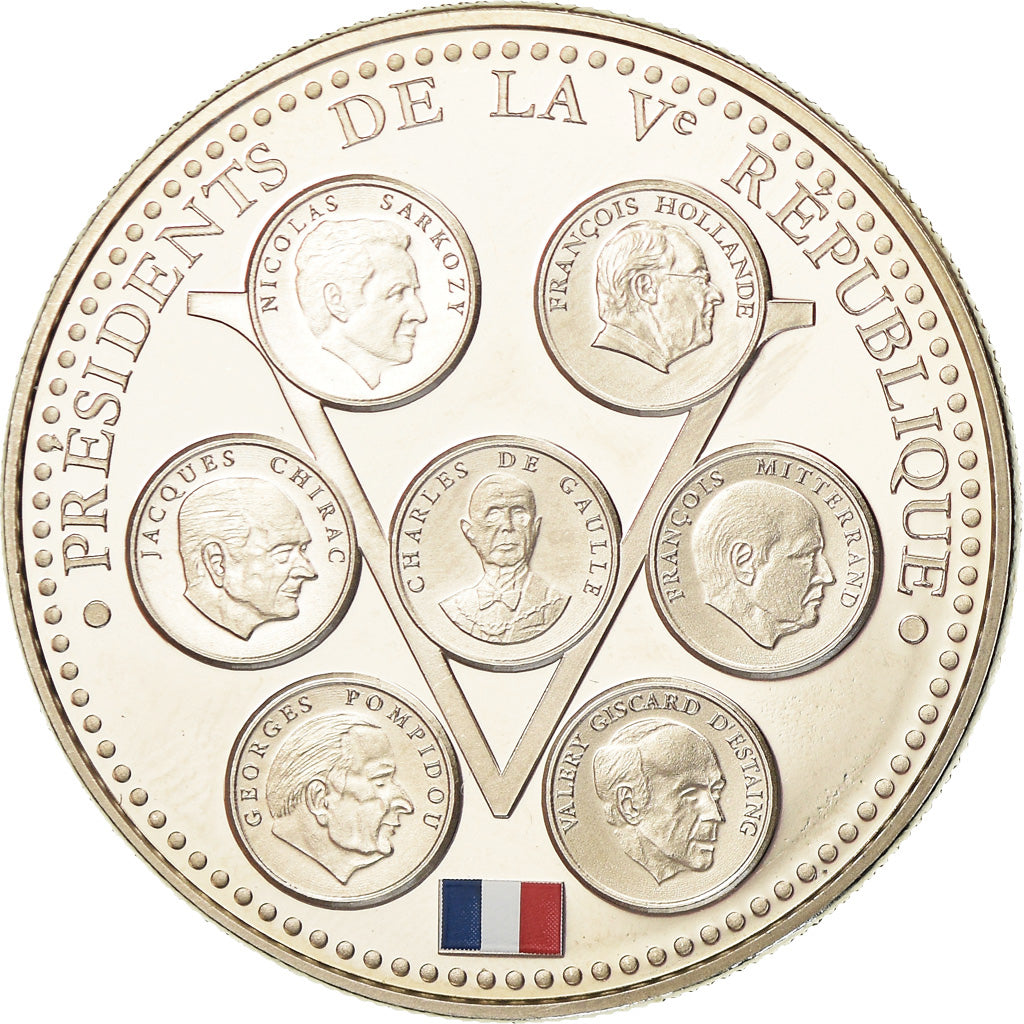 Francia, medaglia, Les Présidents de la Vème République, Politics, Society