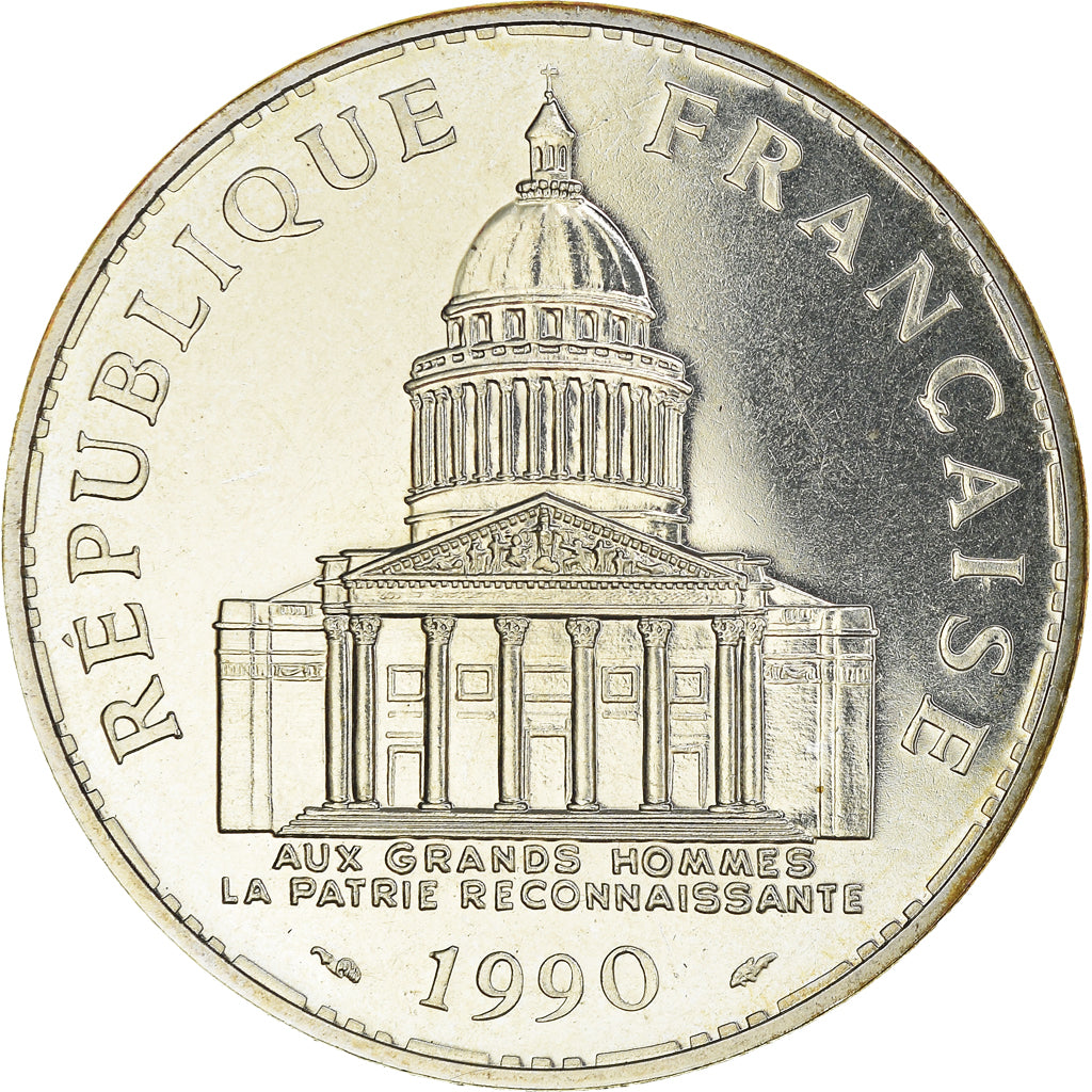Coin, France, Panthéon, 100 Francs, 1990, Paris, FDC, MS(65-70), Silver