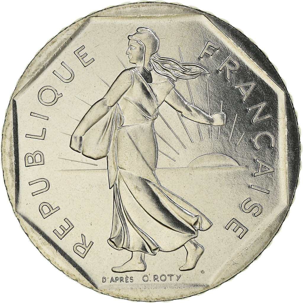 Moneta, Francia, Semeuse, 2 Francs, 1990, Paris, FDC, FDC, Nichel, KM:942.1