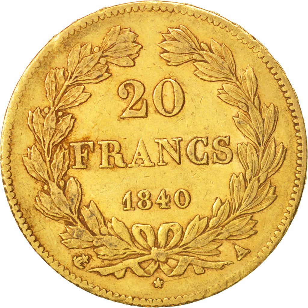 France, Louis-Philippe, 20 Francs, 1840, Paris, TTB, Or, KM:750.1, Gadoury:1031