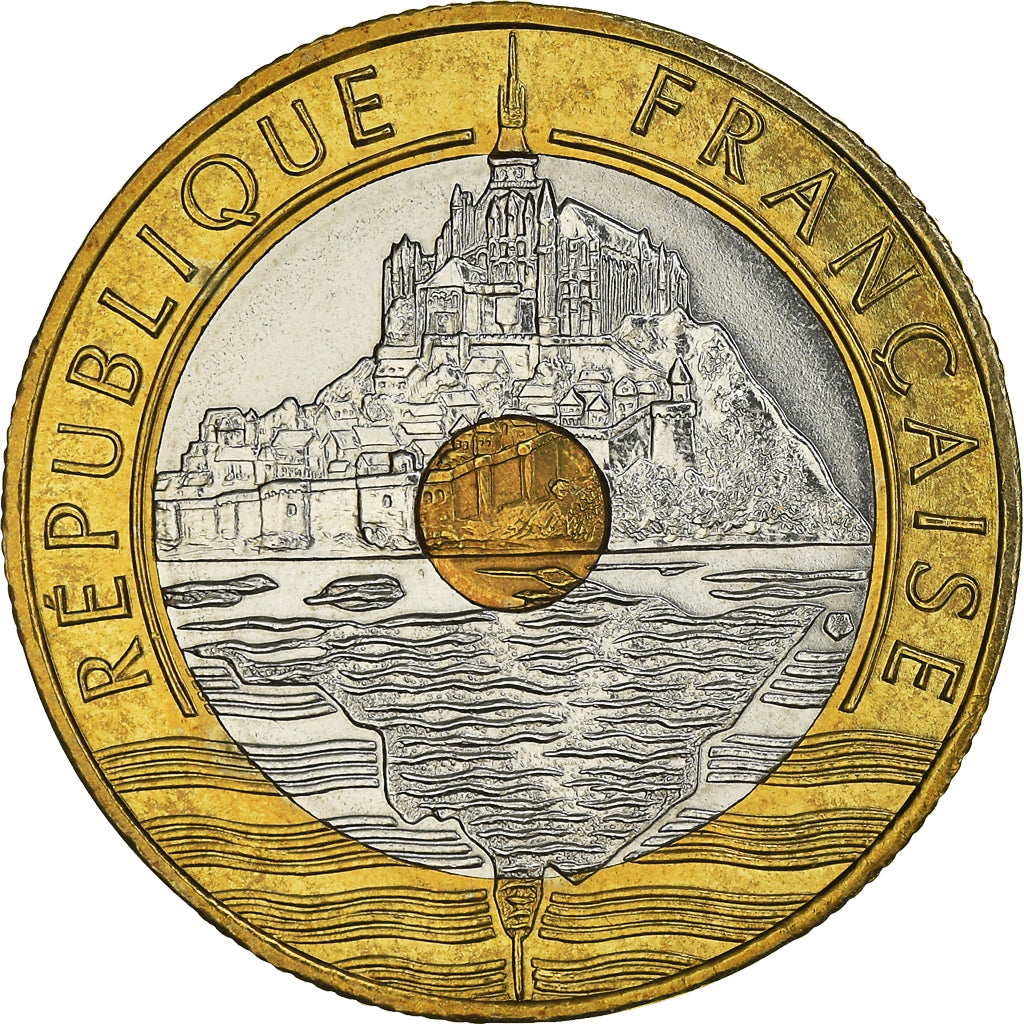 Münze, Frankreich, Mont Saint Michel, 20 Francs, 1999, Pessac, FDC, STGL