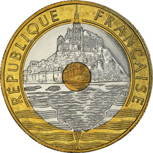 Münze, Frankreich, Mont Saint Michel, 20 Francs, 1999, Pessac, FDC, STGL