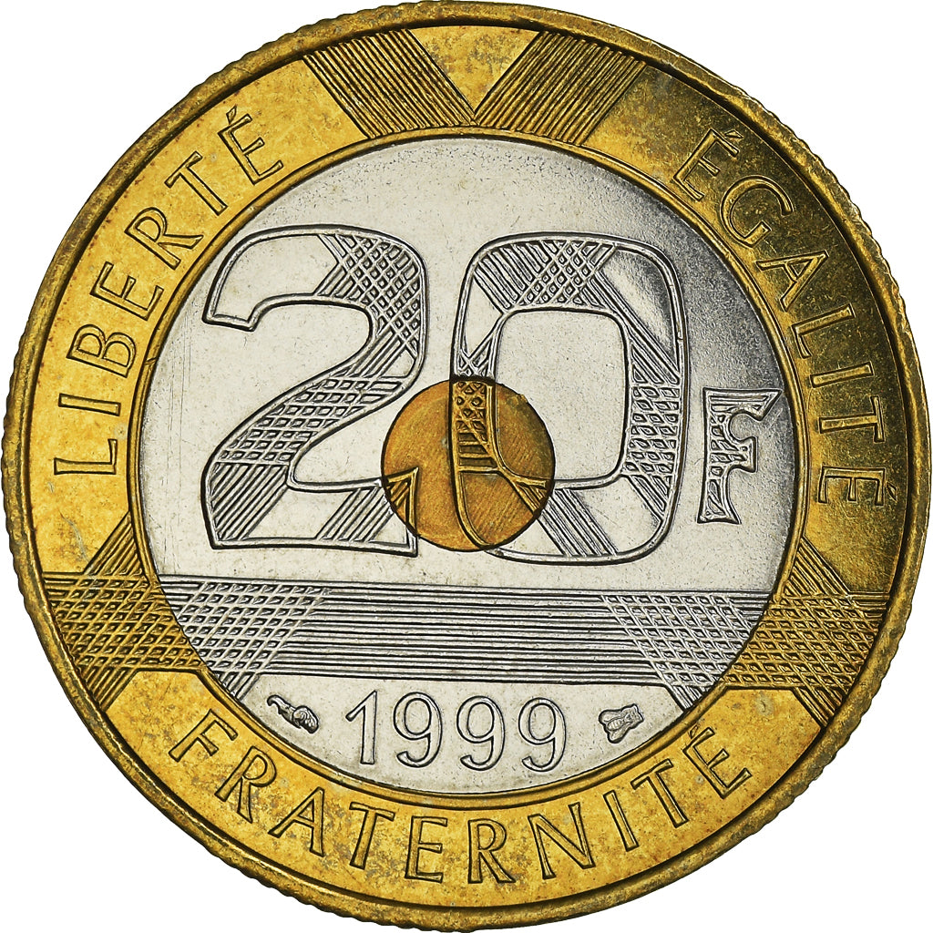 Münze, Frankreich, Mont Saint Michel, 20 Francs, 1999, Pessac, FDC, STGL