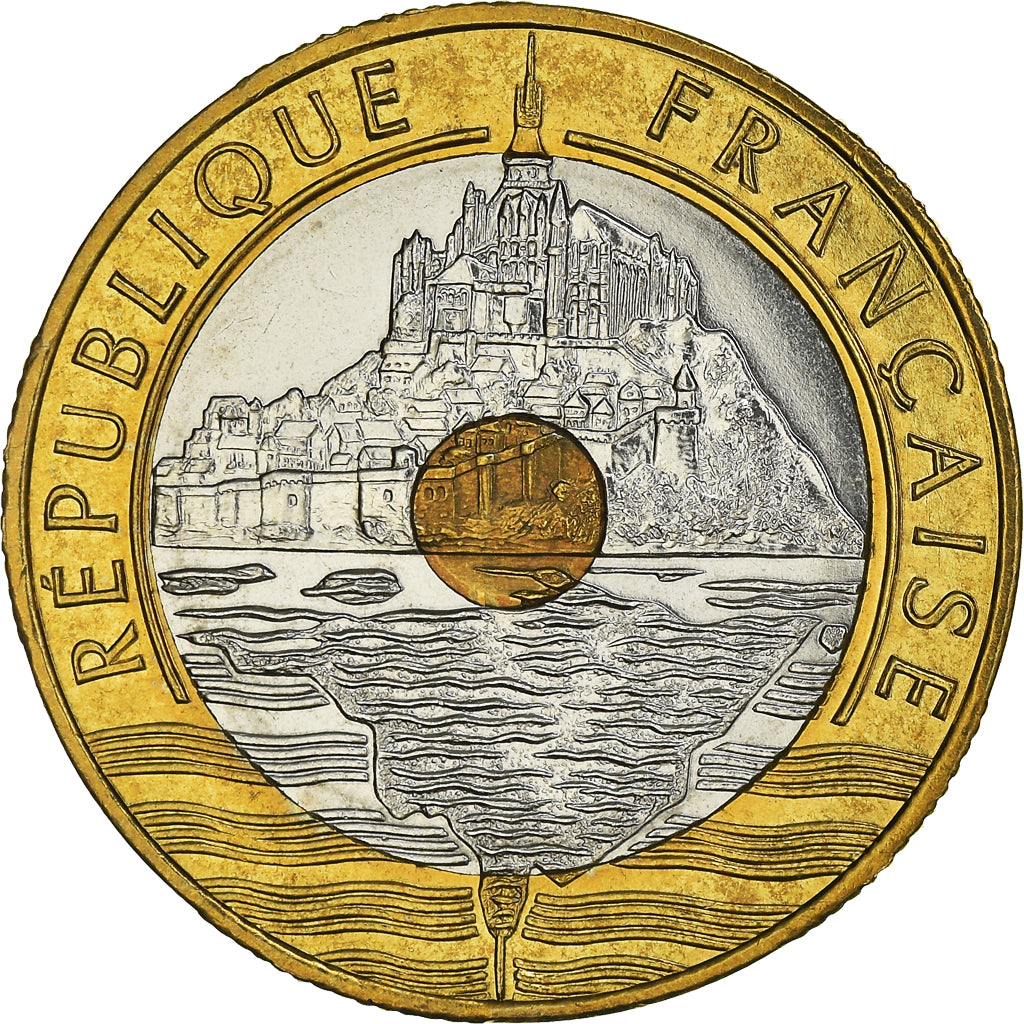 Coin, France, Mont Saint Michel, 20 Francs, 1999, Pessac, MS(65-70)