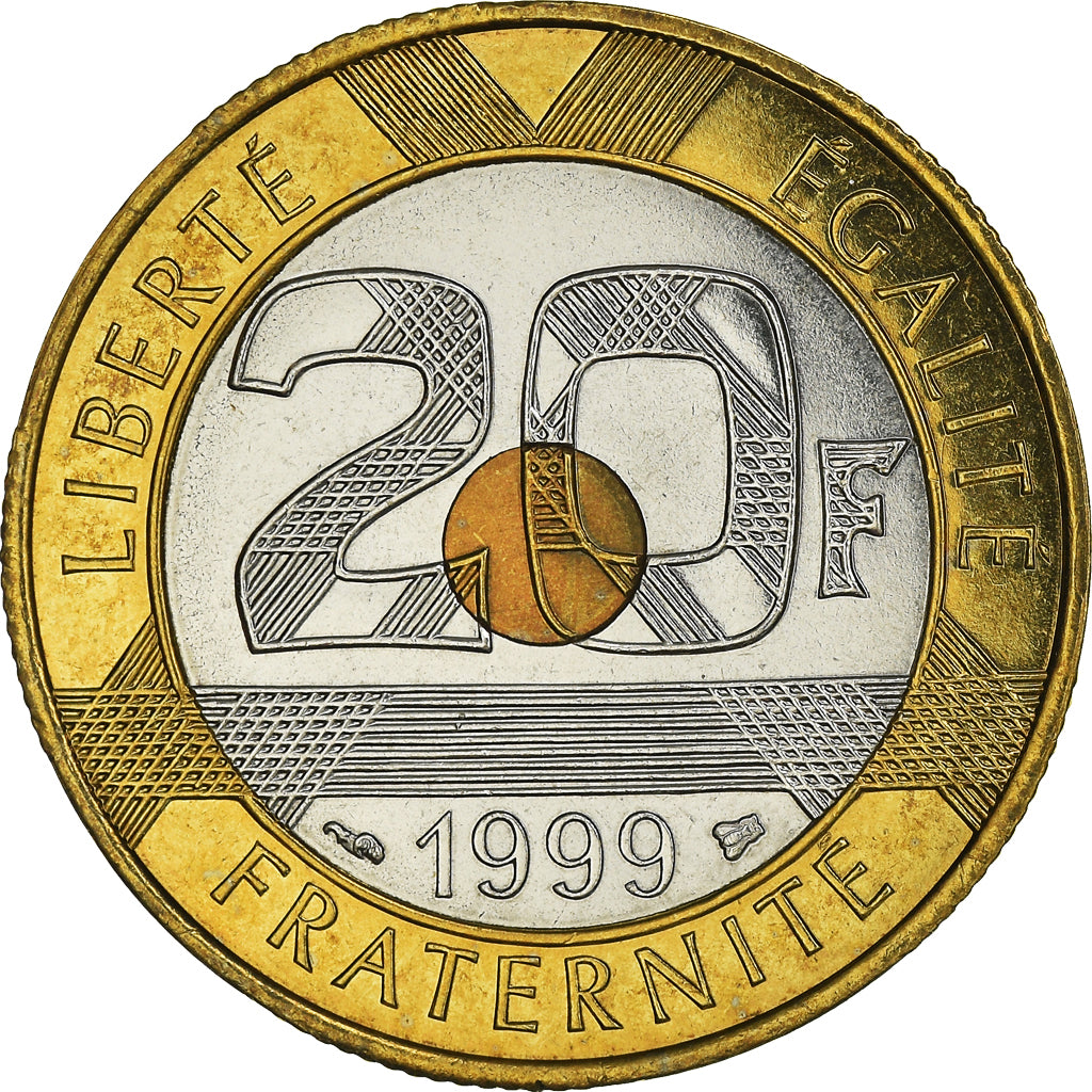Coin, France, Mont Saint Michel, 20 Francs, 1999, Pessac, MS(65-70)