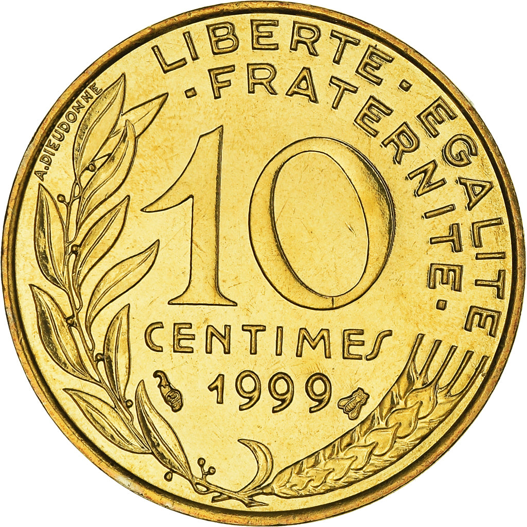 Coin, France, Marianne, 10 Centimes, 1999, Paris, FDC, MS(65-70)