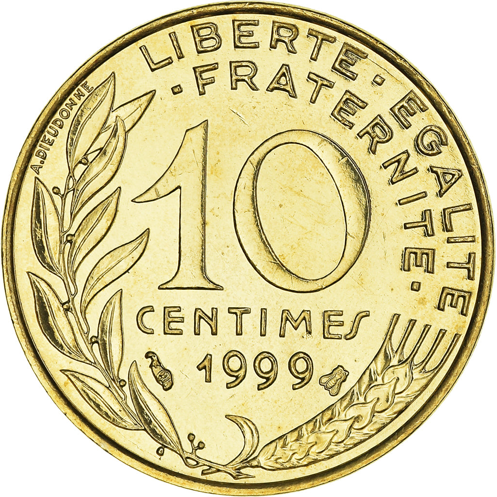 Coin, France, Marianne, 10 Centimes, 1999, Paris, FDC, MS(65-70)
