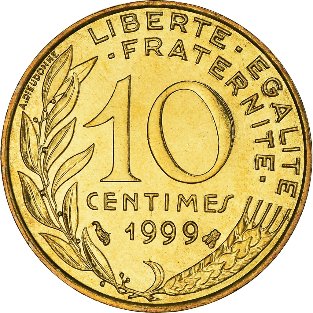 Monnaie, France, Marianne, 10 Centimes, 1999, Paris, Lagriffoul, FDC