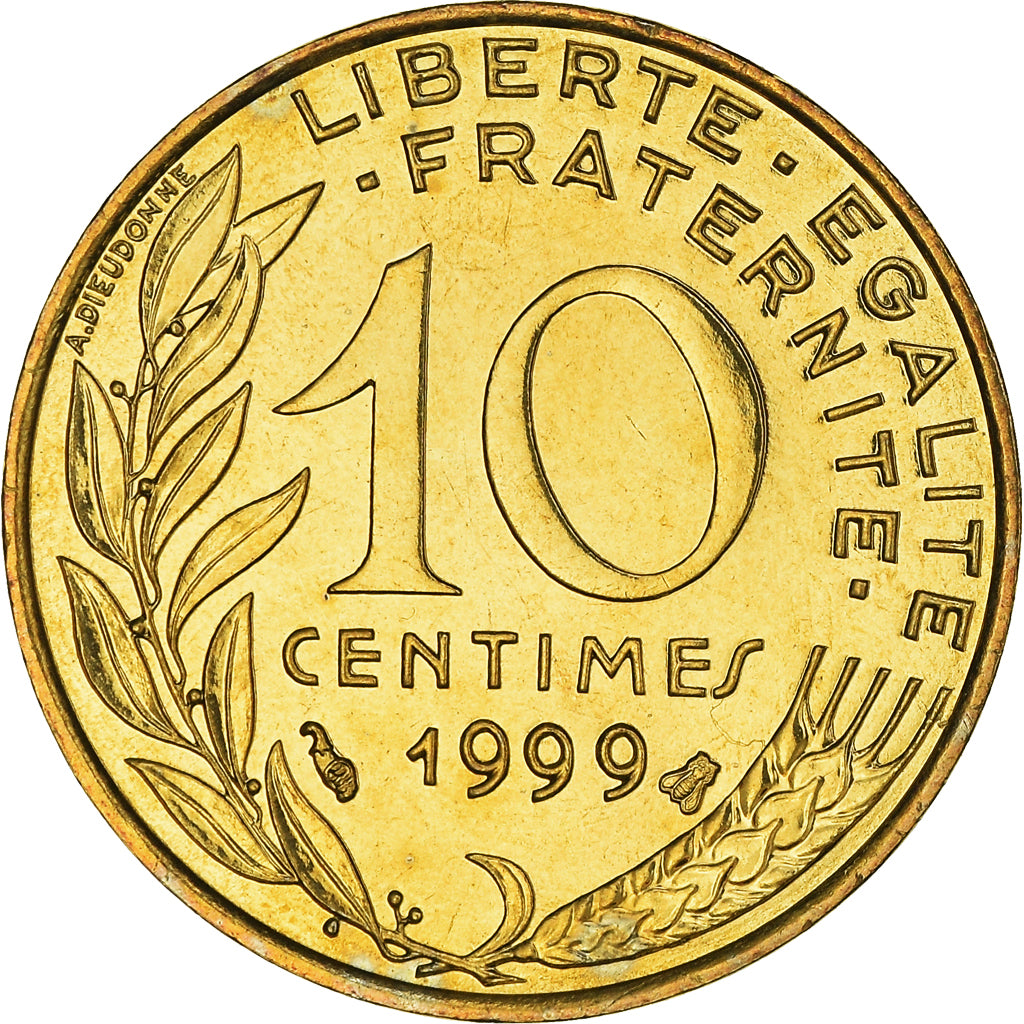 Coin, France, Marianne, 10 Centimes, 1999, Paris, Lagriffoul, MS(65-70)