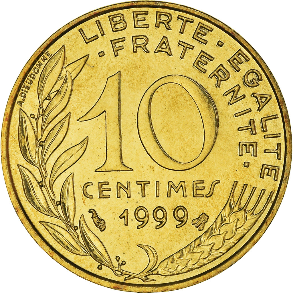 Monnaie, France, Marianne, 10 Centimes, 1999, Paris, Lagriffoul, FDC